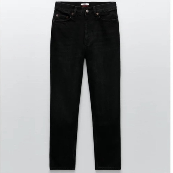 Zara Denim - RARE! Zara x Charlotte Gainsbourg Black Cigarette Straight Leg Jeans. Size 14